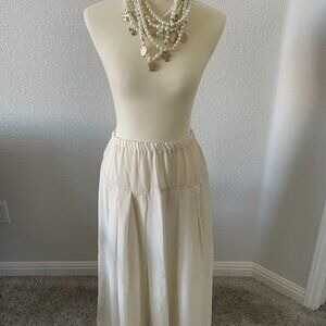 Handmade cream skirt lined